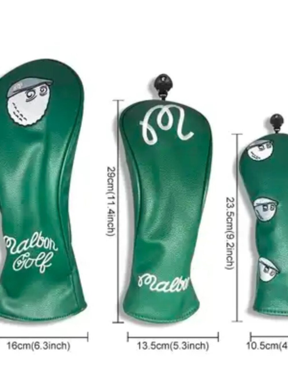 Malbon Golf Club Headcovers Fisherman Hat Green Wood Driver Hybrid Putter